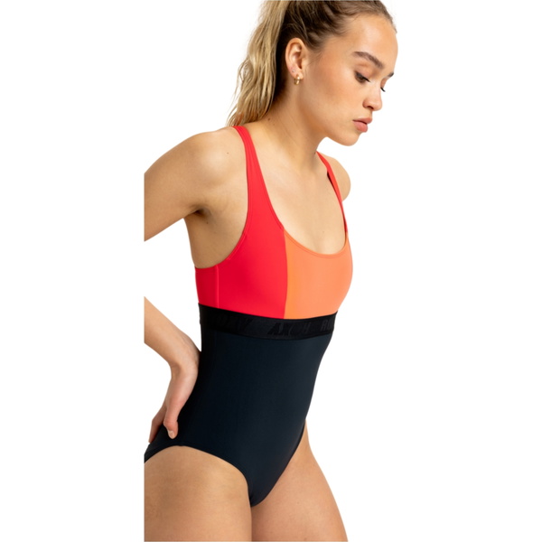 2025 Roxy Womens Active Colorblock One Piece ERJX103711 - Anthracite